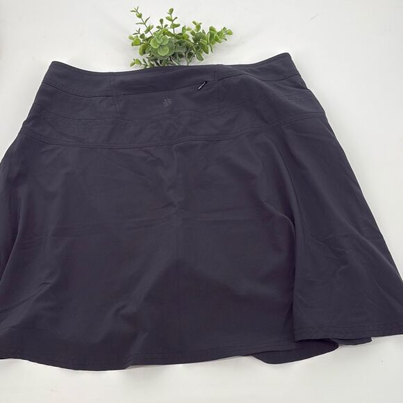 Athleta Everyday Skater Lightweight Skort Short  Side Zip Black Size 12 - Picture 4 of 12
